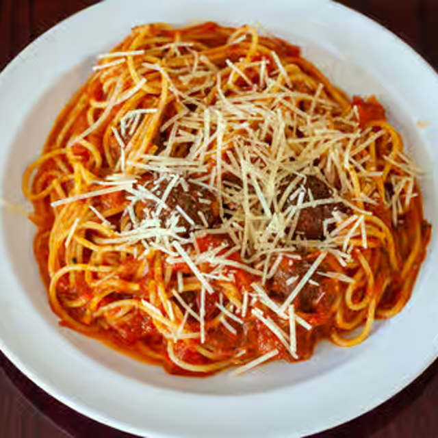 Spaghetti with Red Sauce Pasta.