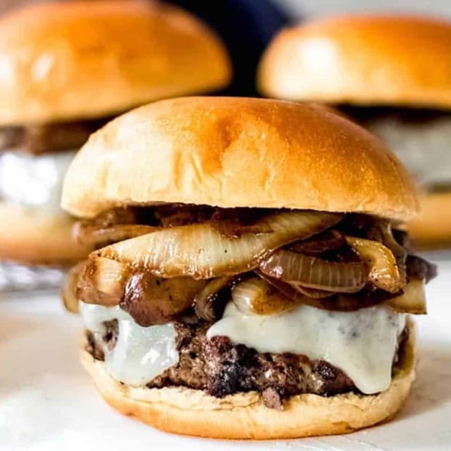 Mushroom Swiss Burger.
